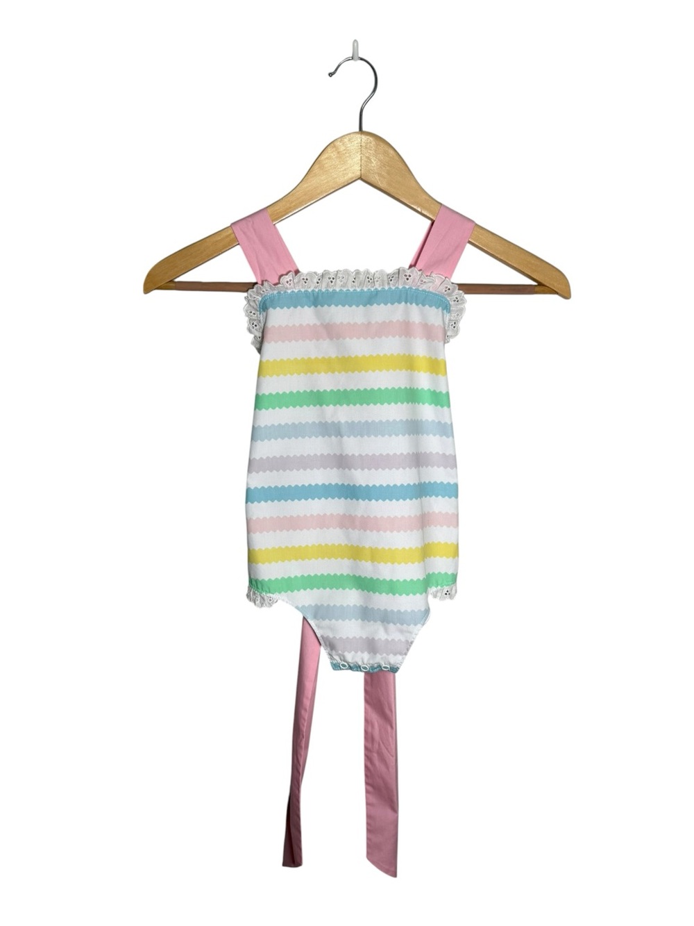 The Beaufort Bonnet Company Sisi Sunsuit Pastel Scallop Stripe